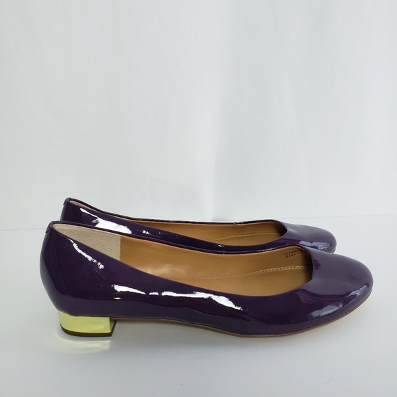 J Crew Lily Metallic-heel Patent Ballet Flats - Picture 2 of 5